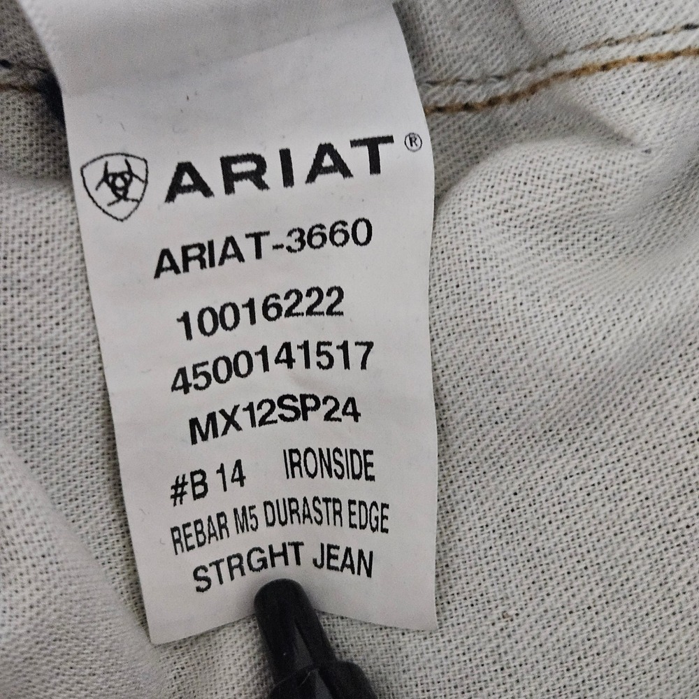 Ariat Rebar M5 Straight Leg Work 42x30 Stretch Durastretch Western Dark Wash - Picture 5 of 12